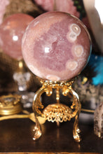 Load image into Gallery viewer, Angelic Pink & Purple Amethyst x Flower Agate Sphere