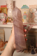 Load image into Gallery viewer, XL Lavender Rose Quartz Tower