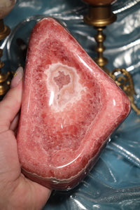 Glittery Polished Rhodochrosite Bowl