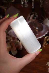 (1) Satin Spar Selenite Cleansing Cylinder