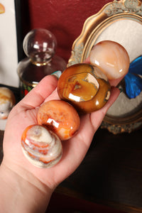 Unique Carnelian Palmstones