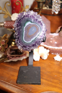 Juicy Purple Amethyst Stalactite Eye on Stand