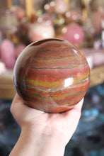 Load image into Gallery viewer, XL Colorful Banded Sea Jasper Planet