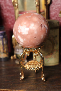 Bubblegum Pink Amethyst x Flower Agate Sphere