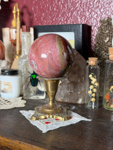Load image into Gallery viewer, Unique Strawberry Sea Jasper Sphere with Druzy
