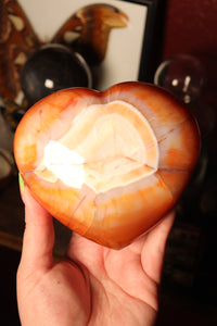 Large Banded Carnelian Heart