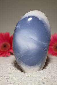 Unique Milky-White Blue Chalcedony Freeform