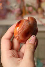 Load image into Gallery viewer, Unique Banded Carnelian Heart with Quartz