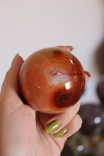 Load image into Gallery viewer, Cool-Toned Blue &amp; Orange Carnelian Sphere