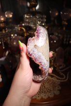 Load image into Gallery viewer, Pink &amp; Purple Sugary Amethyst with Stalactites on Stand