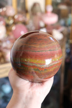 Load image into Gallery viewer, XL Colorful Banded Sea Jasper Planet