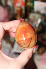 Load image into Gallery viewer, Funky Carnelian Egg with Dark Inclusions
