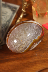 XL Carnelian Palmstone with Quartz