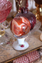 Load image into Gallery viewer, Mossy Strawberry Carnelian Sphere