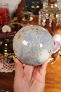 XL Sky Blue Sea Jasper Sphere