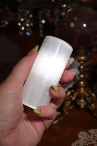 (1) Satin Spar Selenite Cleansing Cylinder