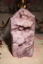 Load image into Gallery viewer, Large Lilac Semi-Polished Pink Amethyst Tower