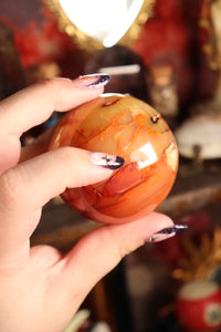 Imperfect Yellow-toned Carnelian Sphere