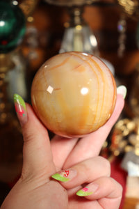 Custard Yellow Carnelian Sphere