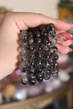 Load image into Gallery viewer, (1) Grounding Black Tourmaline x Quartz Bracelet
