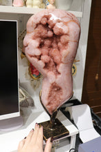 Load image into Gallery viewer, Statement Pink Amethyst “Figure 8” on Display Stand