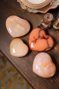 Dreamy Carnelian Hearts