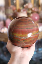 Load image into Gallery viewer, XL Colorful Banded Sea Jasper Planet