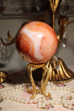 Load image into Gallery viewer, Large Peachy Carnelian Sphere with Quartz