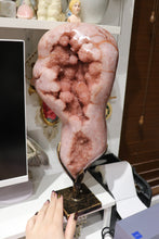 Load image into Gallery viewer, Statement Pink Amethyst “Figure 8” on Display Stand