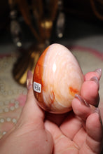 Load image into Gallery viewer, Dreamy Banded Carnelian Egg with Quartz