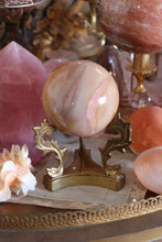 Load image into Gallery viewer, Vintage Brass Scroll Sphere Display