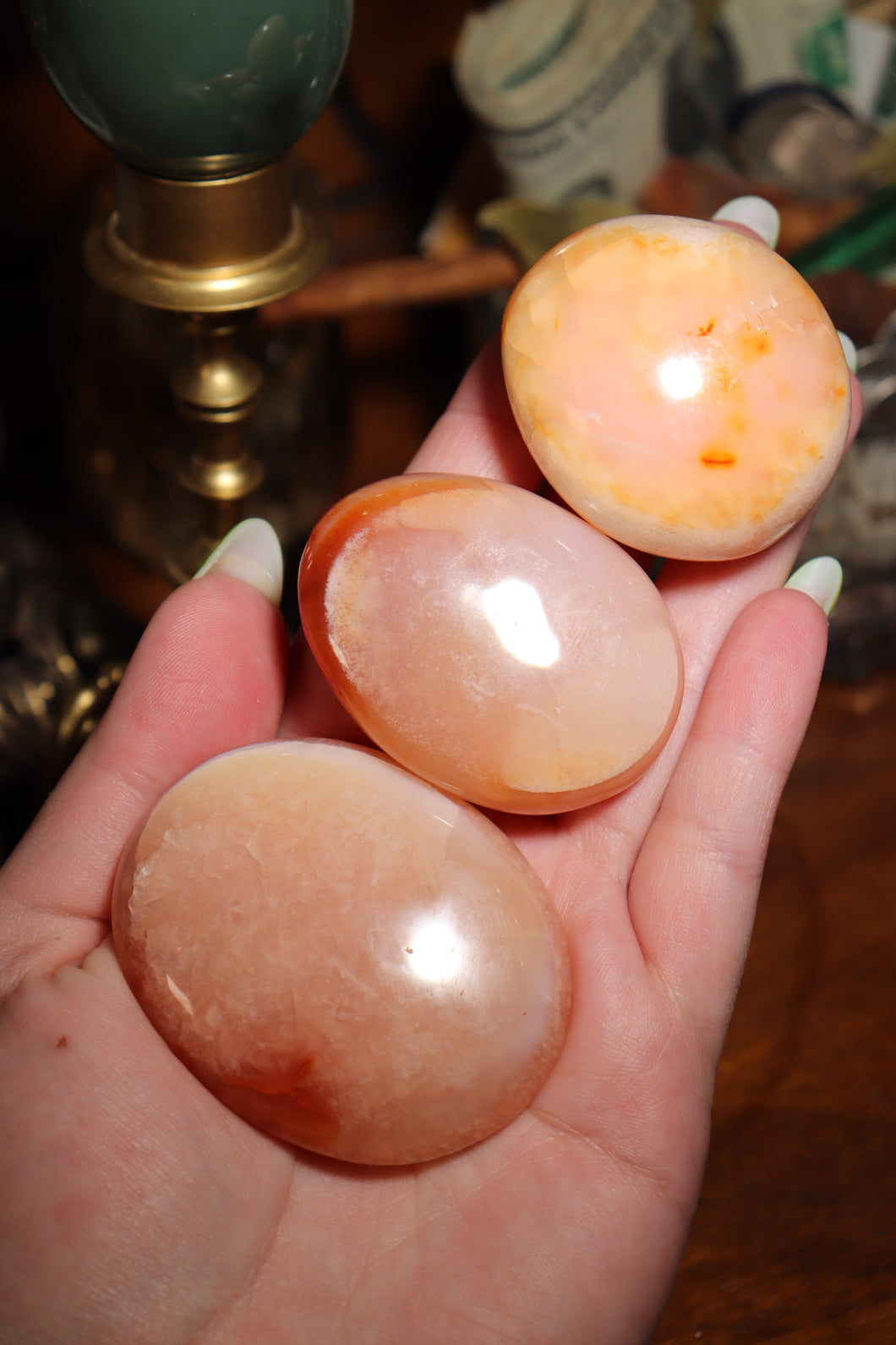 Pastel Carnelian Palmstones