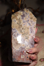 Load image into Gallery viewer, Large Lilac Semi-Polished Pink Amethyst Tower
