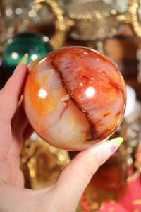 Large Vibrant Carnelian Sphere