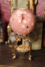 Load image into Gallery viewer, Bubblegum Pink Amethyst x Flower Agate Sphere