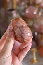 Load image into Gallery viewer, Unique Pink Striped Carnelian Heart