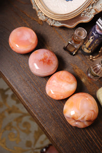 Peachy Carnelian Palmstones