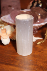 (1) Satin Spar Selenite Cleansing Cylinder