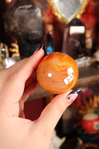 Orange Quartzy Carnelian Sphere