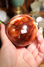 Load image into Gallery viewer, Milky Banded Carnelian Sphere