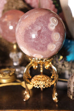 Load image into Gallery viewer, Angelic Pink &amp; Purple Amethyst x Flower Agate Sphere