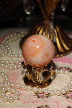Load image into Gallery viewer, Banded Peachy Quartz Carnelian Sphere