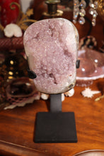 Load image into Gallery viewer, Lilac-Pink Sugary Amethyst on Stand