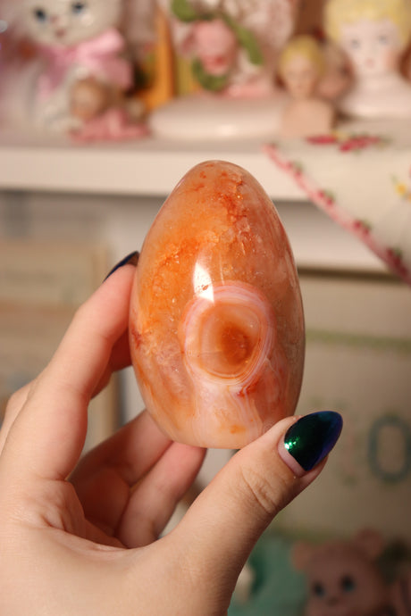 Peachy Carnelian and Quartz Freeform