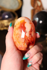 Carnelian Freeform with Quartz