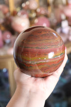 Load image into Gallery viewer, XL Colorful Banded Sea Jasper Planet