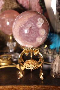 Angelic Pink & Purple Amethyst x Flower Agate Sphere