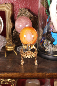 Orange Quartzy Carnelian Sphere