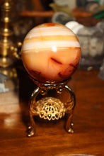 Load image into Gallery viewer, Creamy Banded Carnelian Sphere