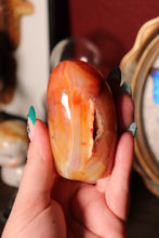 Load image into Gallery viewer, Banded Carnelian Freeform with Druzy